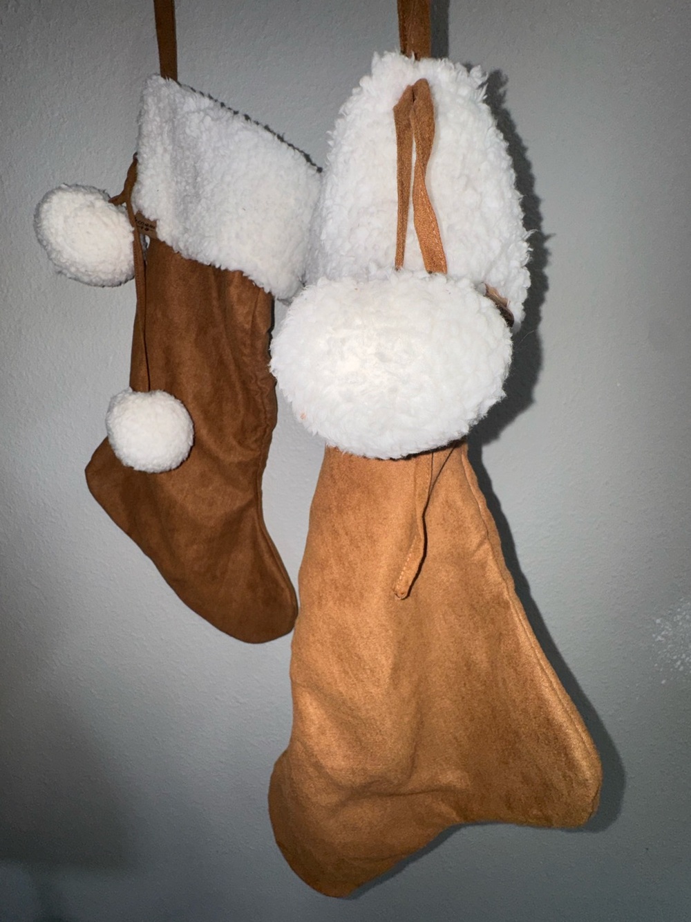 Koolaburra by UGG -Faux Suede Shearling Christmas Stocking x2